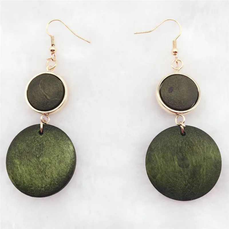 

pair Latest good quality new design personality handmade natural african wood earrings jewelry lot