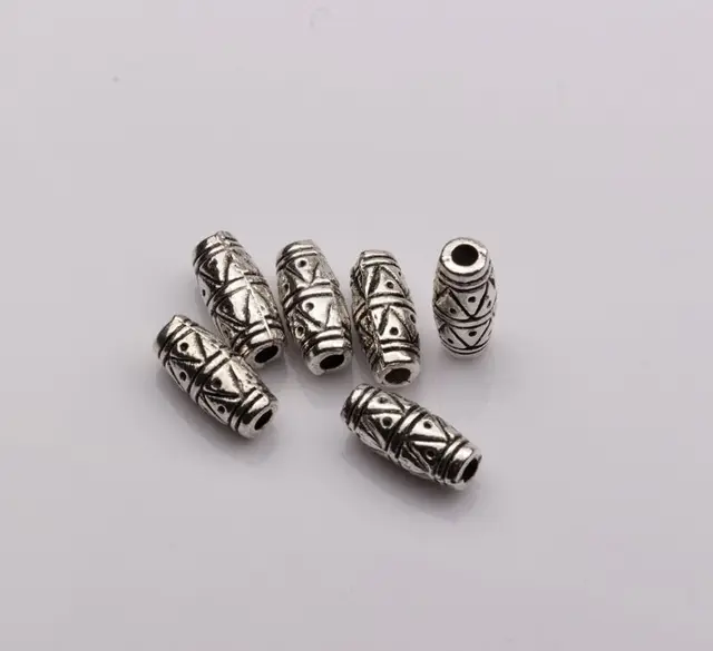 10pcs Antique Silver Zinc Alloy Melon Tube Beads Spacers 11mm Ab796 10pcs Antique Silver Zinc Alloy Melon Tube Beads Spacers 11mm Ab796