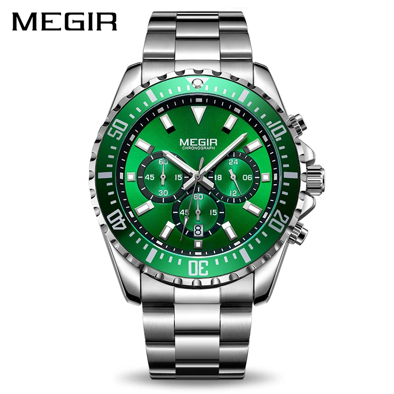 安い Megir メンズ腕時計トップブランドの高級時計ステンレス鋼ビジネス腕時 計時計レロジオ Masculino オンライン 価格 Alexander The Third