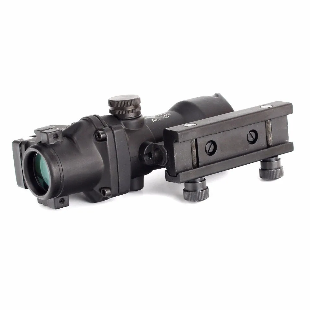 Ohhunt охотничий ACOG 4X32 оптика из настоящего волокна шеврон BDC Сетка Красный Зеленый с подсветкой прицел для винтовки. 223. 308 Калибр