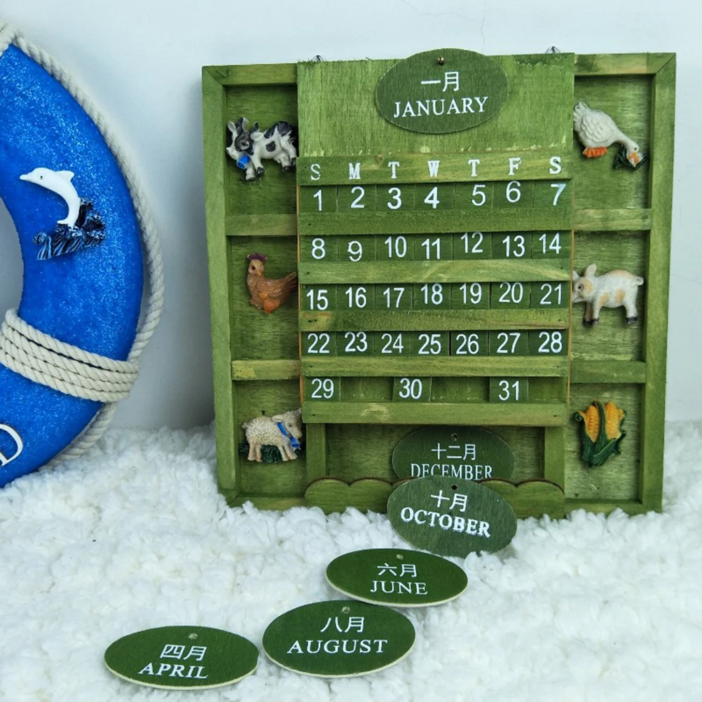 1 шт. Настольный календарь деревянный креативный современный Настольный мини-календарь дисплей стенд вечный календарь для детей календарь и время игрушки