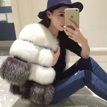 New fashion brand hit color faux fur coats female Thicker warm Fox Fur coat мех great quality plus size fox fur coats wq2136