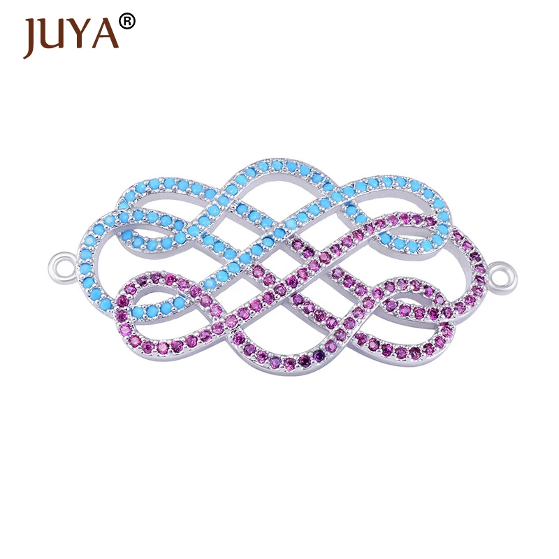 

2017 New Arrival Hand Made DIY Jewelry Accessories Findings Colorful Zirconia Rhinestone Filigree Connectors For Jewelry Making
