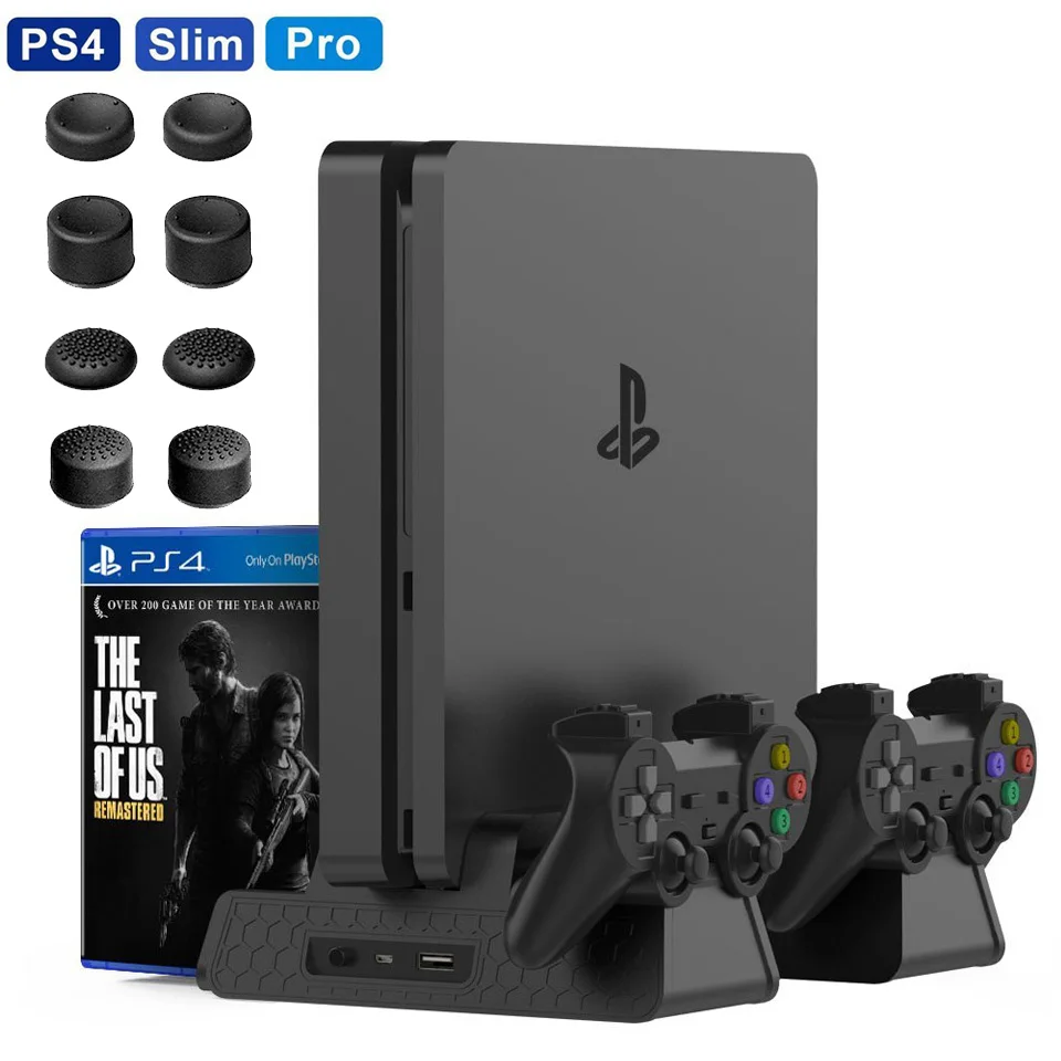 Аксессуары для PS4/PS4 Slim/PS4 Pro Вертикальная консоль охлаждающий вентилятор