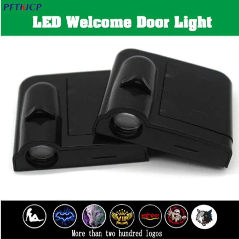 

2PCS Wireless Car Door Logo Light For peugeot 307 206 407 3008 508door lamp led light Atmosphere light