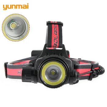

yunmai Zoom LED Powerful Headlight T6 Adjustable COB Light Headlamp Cycling Frontal Spotlight APJ