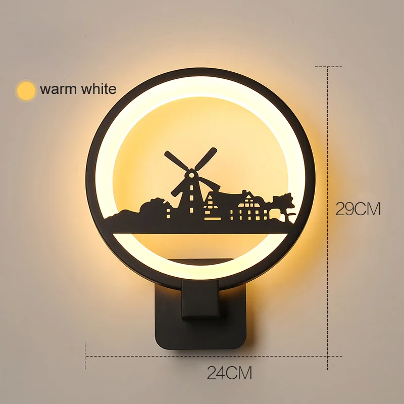 LED Wall Lamps wall mounted Modern Simple European Style Bedroom Bedside Reading Lamp Living Room Foyer Lighting AC90-260V - Цвет абажура: A warm white