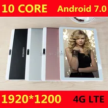 10 inch Deca Core Android 7.0 tablet 4G LTE 4GB RAM 64GB ROM 1920×1200 IPS dual sim Kids Tablets 10 10.1 GPS Tablets