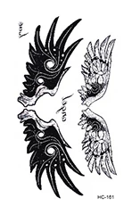 Rocooart HC1113 Водонепроницаемый временные татуировки наклейки мужество страх сердце разума Письма Дизайн переноса воды Harajuku, временная