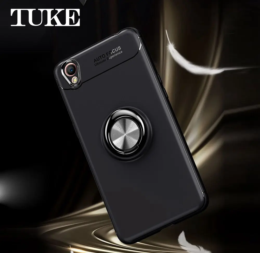 Phone Case for OPPO A37 360 Rotation Degree Magnetic Metal Finger Ring Cover A 37 Back |
