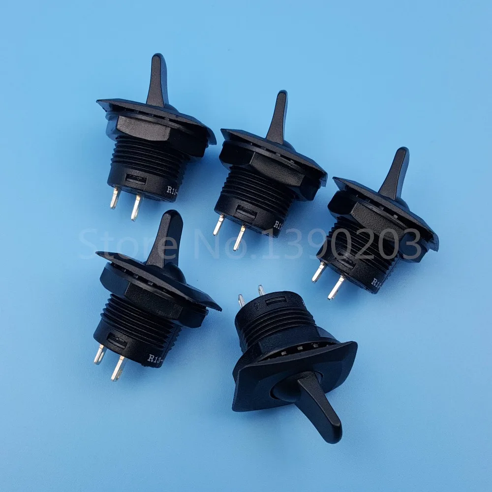 

5Pcs SCI R13-402 ON-OFF 2Pin 2Position SPST Round Toggle Switch Panel Mount 3A 250V