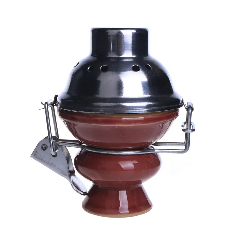 Metal Ceramic Shisha Chicha Hookah and 1pc Charcoal Holder Keeper As