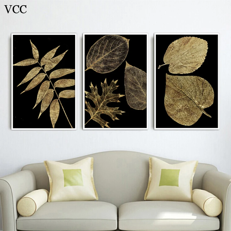 

Free shipping canvas painting wall pictures 3panels wall art Fashion Leaf canvas art home decor Modern Huge Pictures Unframed