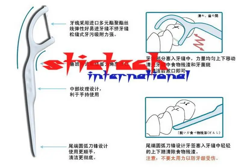 Ems или dhl 2000 комплектов 25 шт./компл. межзубная палочка для чистки зубов зубочистки зубная нить Уход за полостью рта