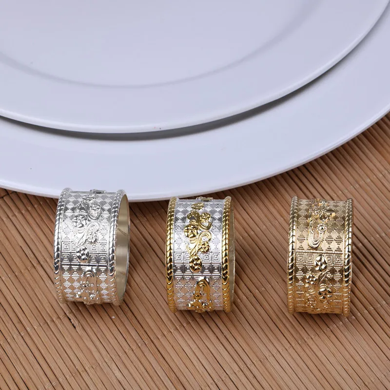

6PCS metal alloy napkin ring family party supplies