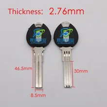 JF151 Противоугонная дверь ключ двухрядный два слота Болванка для ключа для мотоцикла дом замена лезвия-ключа Длина 46 мм(10 шт