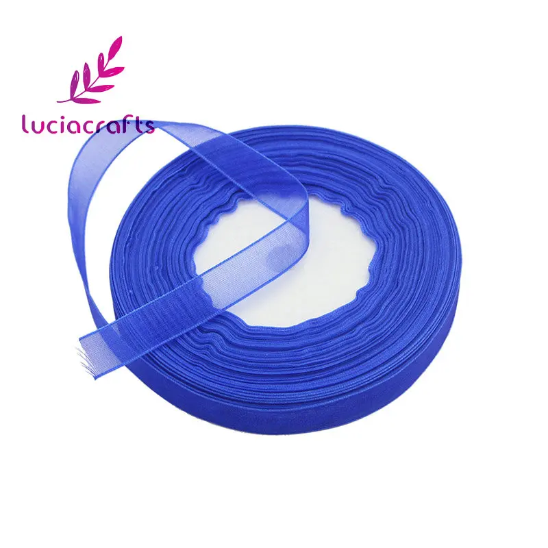 Lucia crafts 10 ярдов/50 ярдов 25-26 мм лента из органзы для упаковки и банта X0305 | Дом сад