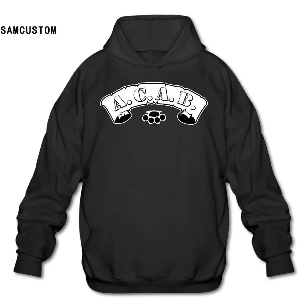 

SAMCUSTOM New style Mens Hoodies and No pockets Sweatshirts ACAB 3D print Fashion hoodie For Men
