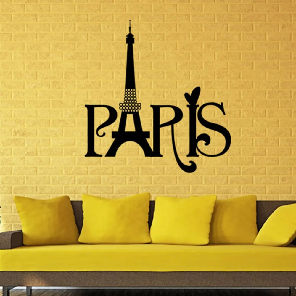 PARIS carved Paris tower room wall waterproof REMOVABLE wall sticker