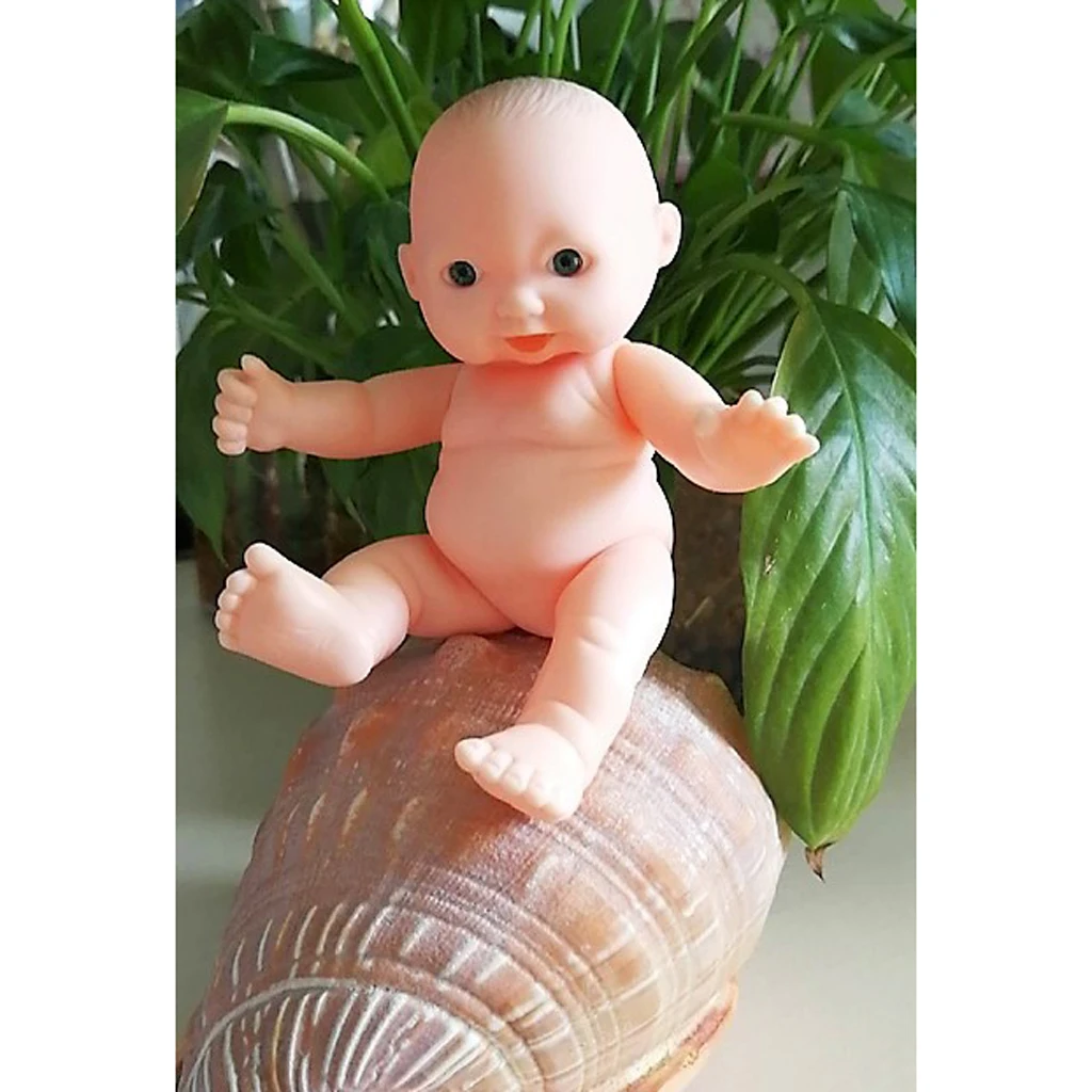 11cm Realistic Vinyl Baby Doll Lifelike Newborn Girl Doll Simulation Soft Child Baby Doll Toys Simulation Dolls 