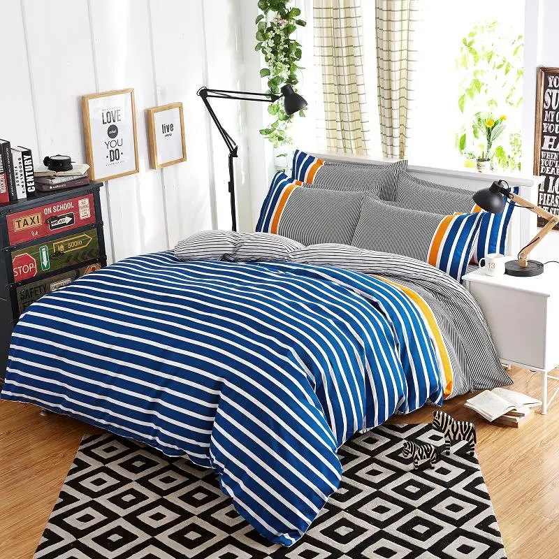 Home textilesfashion stripes pattern bedding sets 34pcs of duvet Home textilesfashion stripes pattern bedding sets 34pcs of duvet