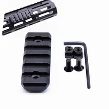 Тактический M-LOK 5 Слот Picatinny/Weaver Rail сегмент Алюминиевое Крепление Адаптер для MLOK Handguard Forend раздел 2,5 дюймов 65 мм