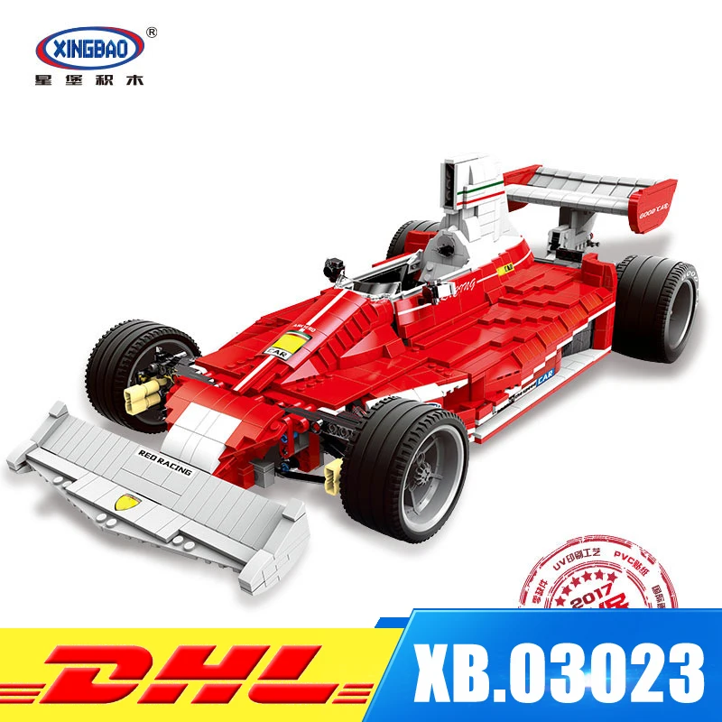 

Pre-Sale XINGBAO 03023 Technic Series The Red Power Racing Car Set Building Blocks Bricks Educational Toy as Kids Christmas Gift