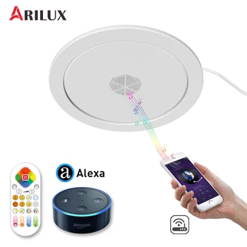 

ARILUX 24W Music Ceiling Light Wifi Remote Voice Control bluetooth Speaker RGBW+WW LED Ceiling Down Light Support Alexa