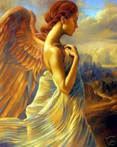 

PORTRAIT OIL PAINTING ON CANVAS ANGEL" 24"X36"