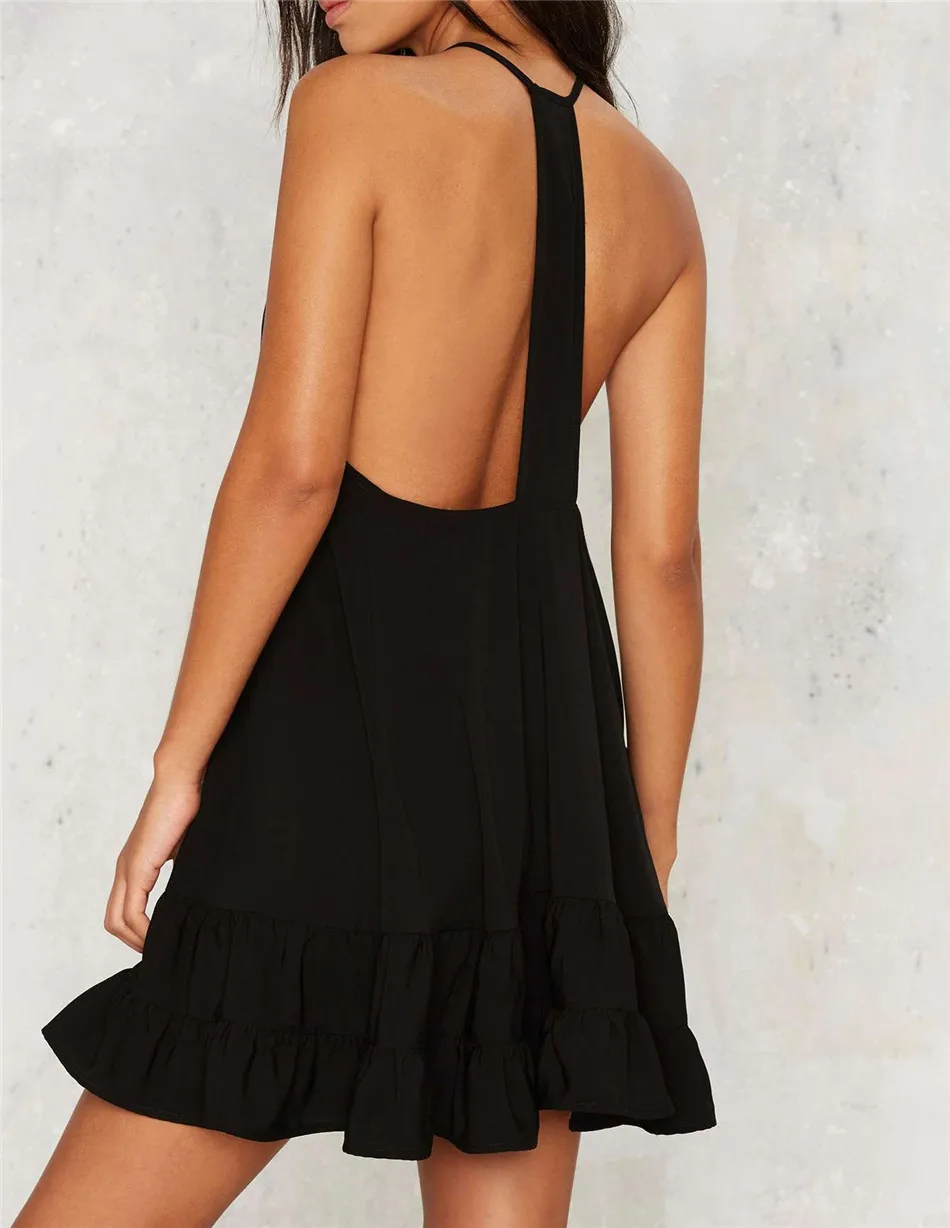 Robe De font b Cocktail b font font b Dresses b font Halter Neck Sexy Summer