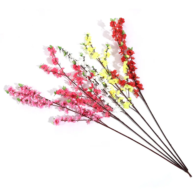 Good Luck Simulation Big Peach Flower Living Room Arrangement Floor Decoration Artificial 60 Cherry Branch | Дом и сад