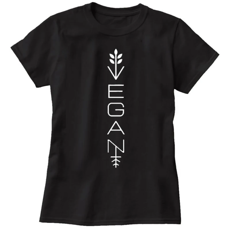 

VEGAN Print T Shirts Sleeve No Meat Healthy Life Plus Size Tumblr Fashion Tops Casual Cotton Vegan Shirts Funny Tops For Female