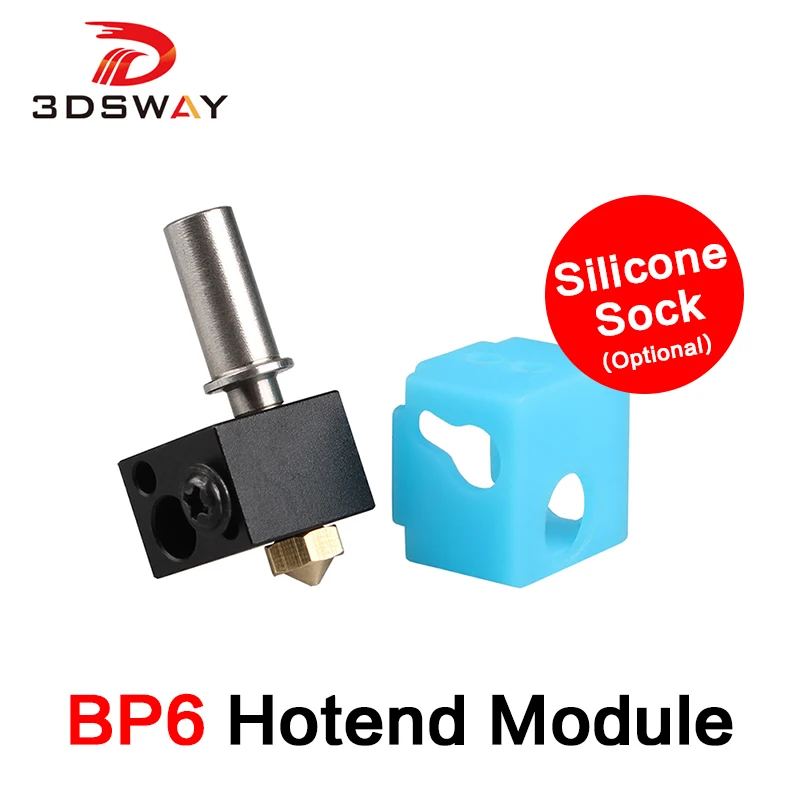 

3DSWAY 3D Printer Parts BP6 Hotend Module J-head Extruder V6 Low Temperature High Temp Throat Heating Block Nozzle Kits 0.4/1.75