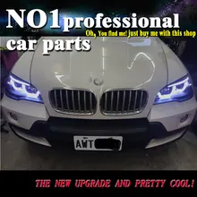 OUMIAO автомобильный Стайлинг для BMW X5 e70 2007-2013 фара для BMW X5 фара авто светодиодный DRL двойной луч H7 HID Xenon bi xenon объектив