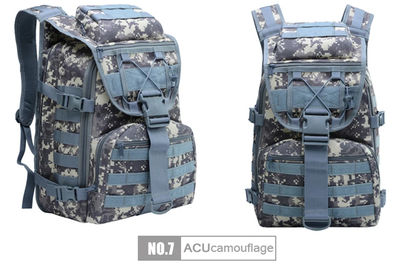 35L Molle Camo Тактический рюкзак военный армейский водонепроницаемый походный рюкзак для путешествий рюкзак для спорта на открытом воздухе сумка для альпинизма - Цвет: ACU