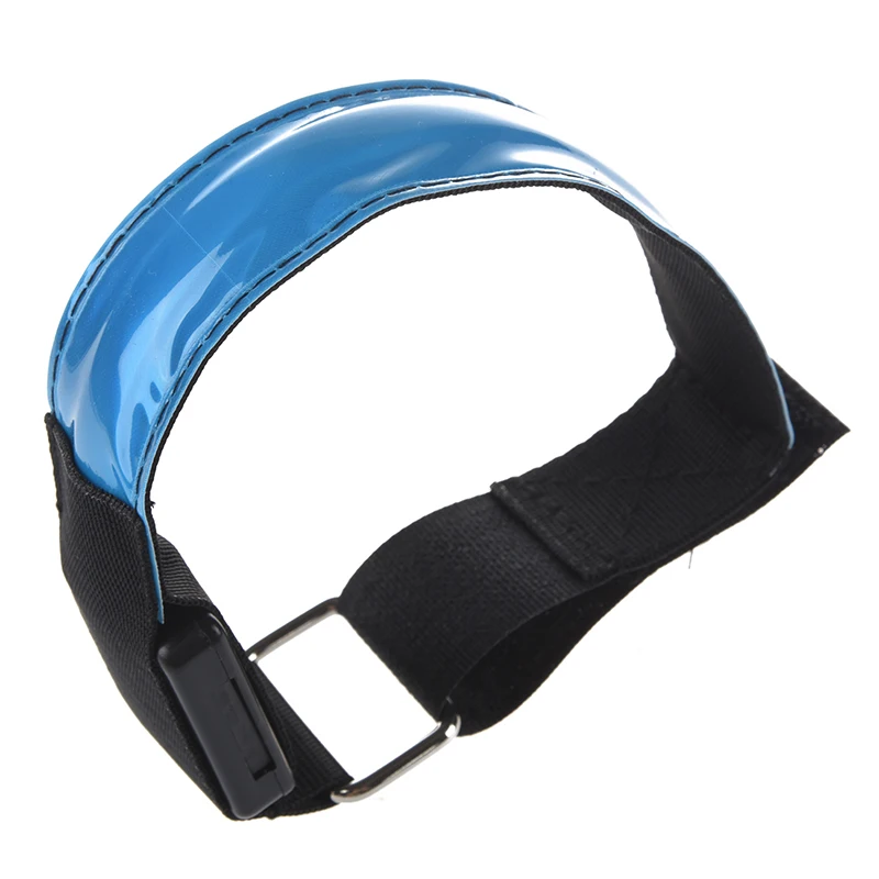 Светодиодный светоотражающий ремень безопасности блестящий браслет для бега синий