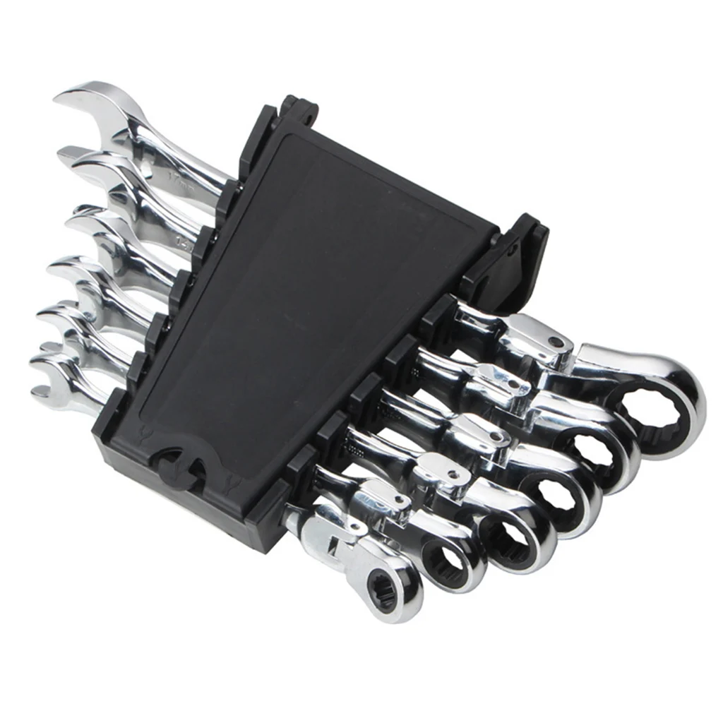  6 Pieces Aluminum Adjustable Combination Wrench Set Open End Wrenches Torque Spanner with Storage K