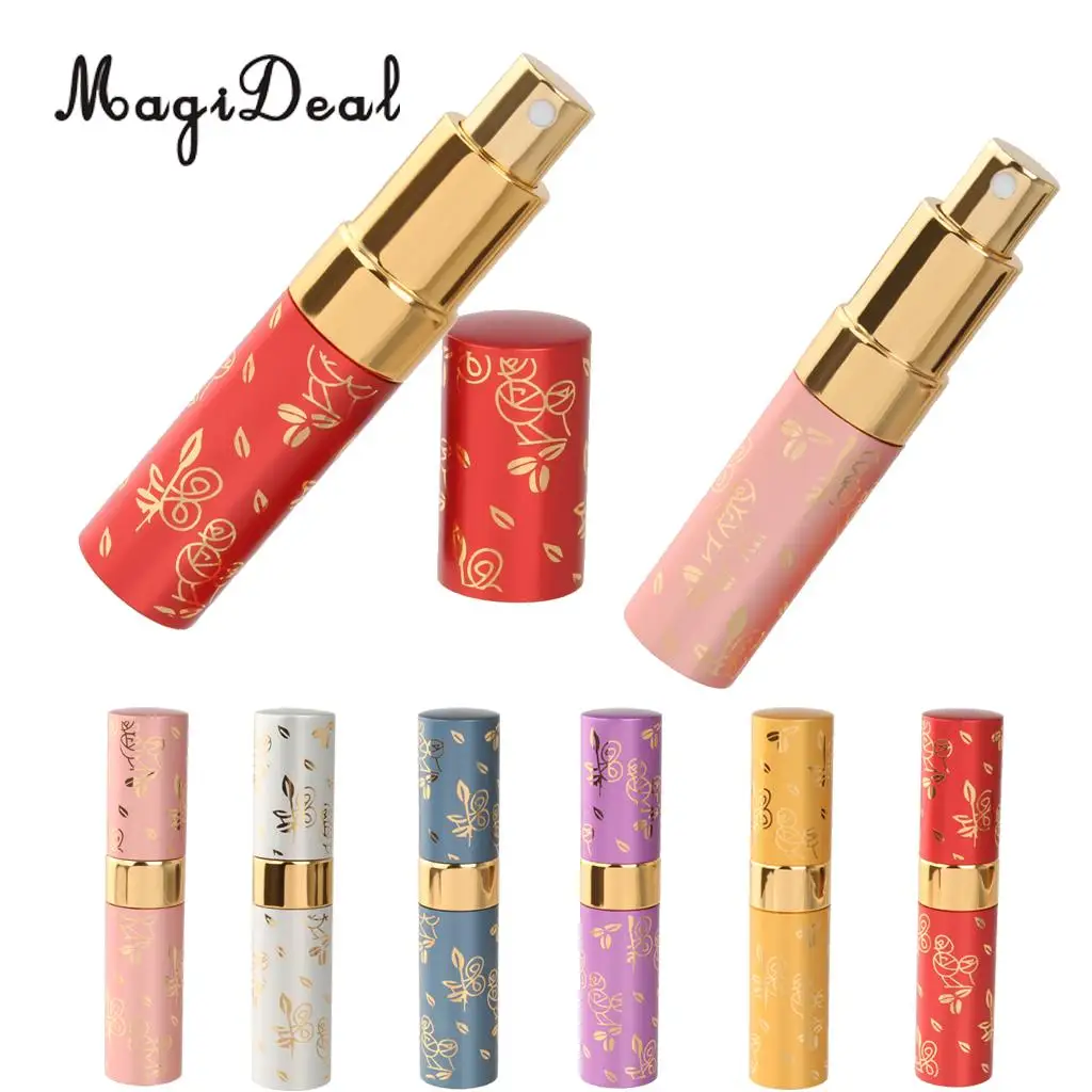 15ml Aftershave Atomizer Bottle Pump Travel Refillable Spray Purple Spray Atomizer glass Anodized Aluminium Scent bottle