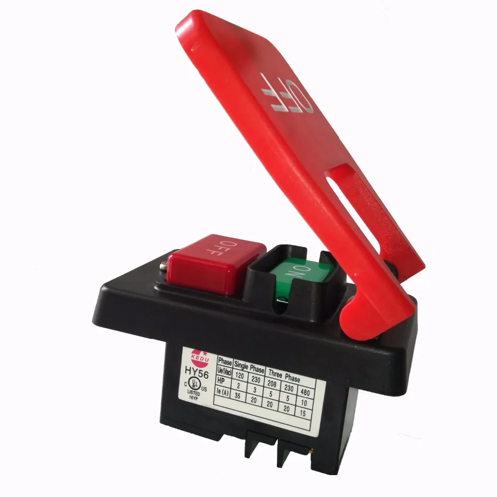 kedu monofásico trifásico mesa serras interruptor de botão para bancada viu máquina de madeira