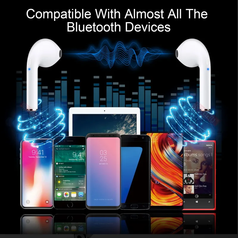 Mini Bluetooth Earphones wireless headphones Air In Ear Earbuds Sport Headset Stereo Earpiece pods For Apple For iPhone XS MAX 6