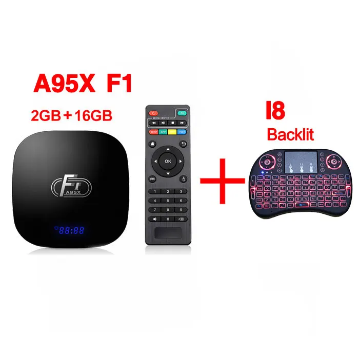 Приставка A95X F1 Smart tv box Android 8,1 Amlogic S905W 2 Гб ОЗУ 16 Гб ПЗУ 2,4 ГГц WiFi 4K медиаплеер PK X96mini ТВ приставка - Цвет: 2G 16G I8-Backlit