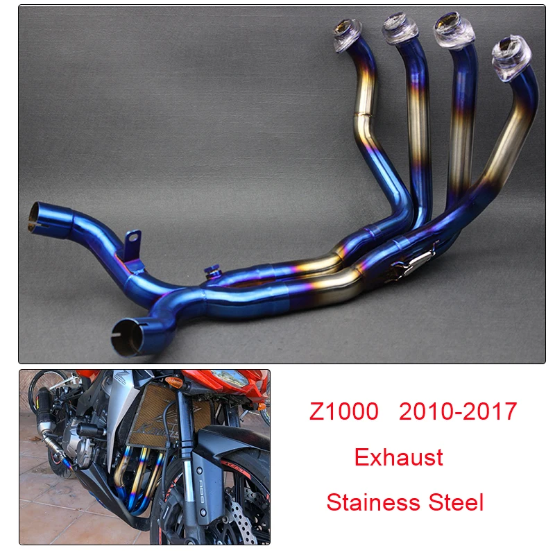 

Z1000 2010-2017 Motorcycle Exhaust Muffler Pipe Modified Stainess Steel Front Pipe Tube Full System For Kawasaki Z1000 2010-2017