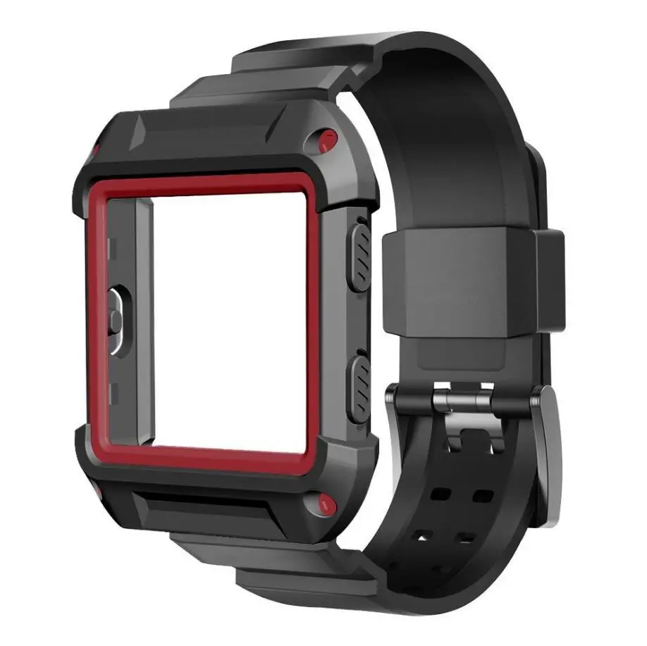

SANYU Silicone Watchband+Frame Protective Sleeve Protective Case For Fitbit Blaze Bracelet Smart Watches Anti-fall Frame
