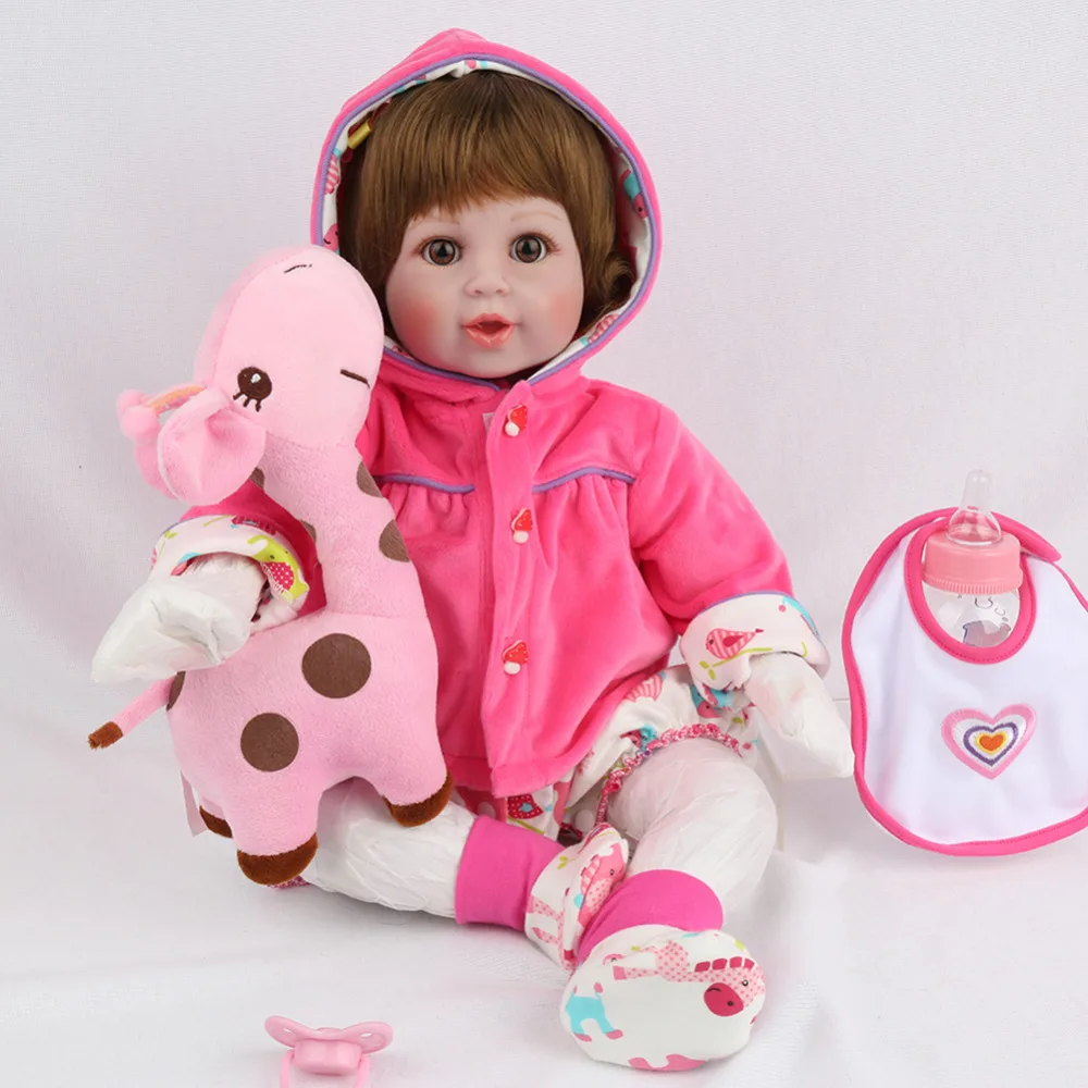 

Cute Realistic Newborn Doll 52cm Soft Silicone Lifelike Reborn Baby Dolls For Girls Birthday XMAS Gift Accompanying Toy