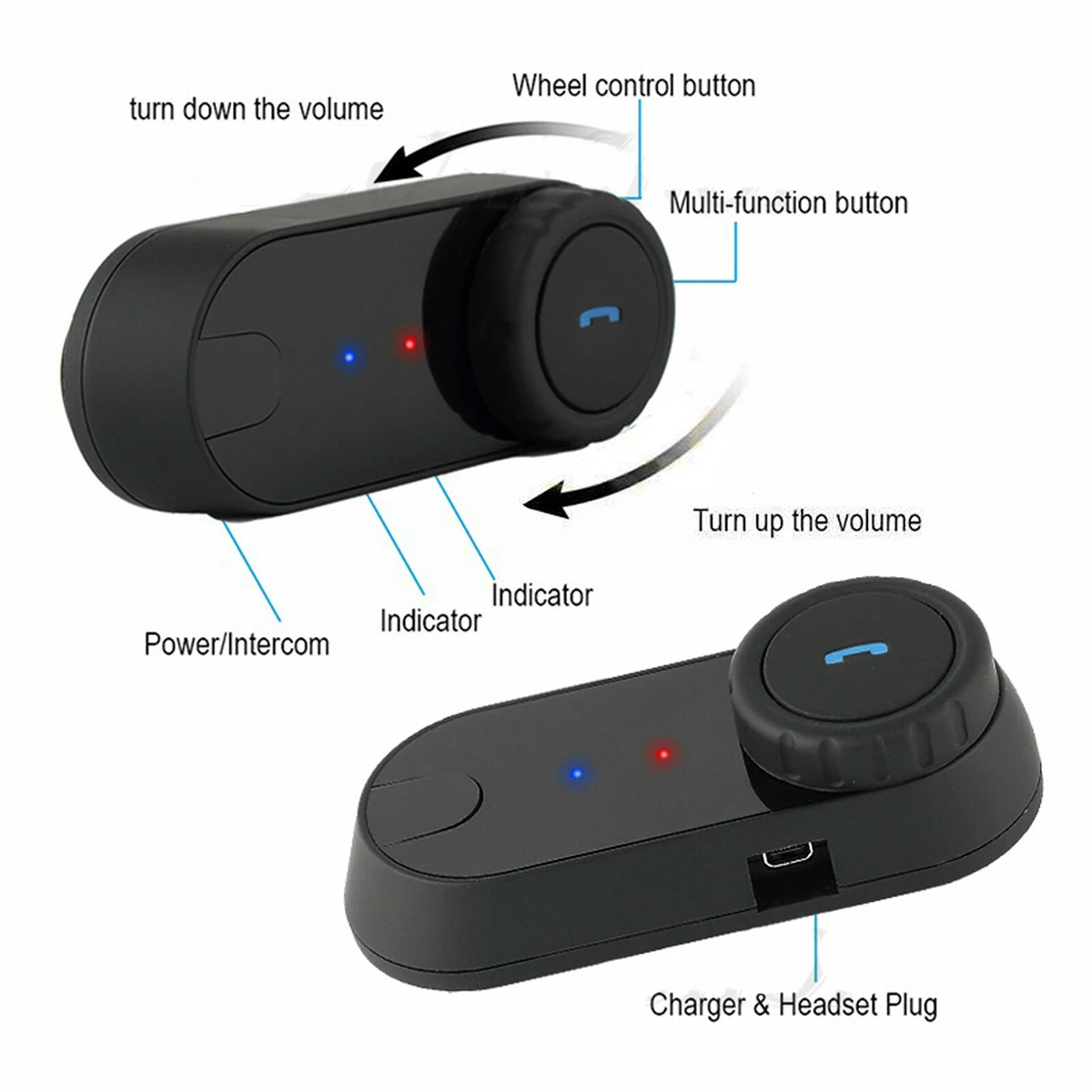 SOONHUA 800 м беспроводной BT домофон мотоциклетный Bluetooth шлем домофон гарнитура Поддержка громкой связи воспроизведение музыки