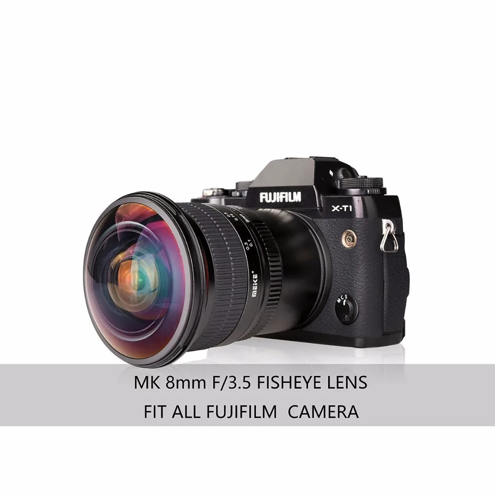 US $164.99 Meike 8mm F35 Ultra Wide Fisheye Len For Fuji XT3 XE3 XT1 XT2 XT10 XT20 XA2 Cameras With APSCFull FrameFree Gift