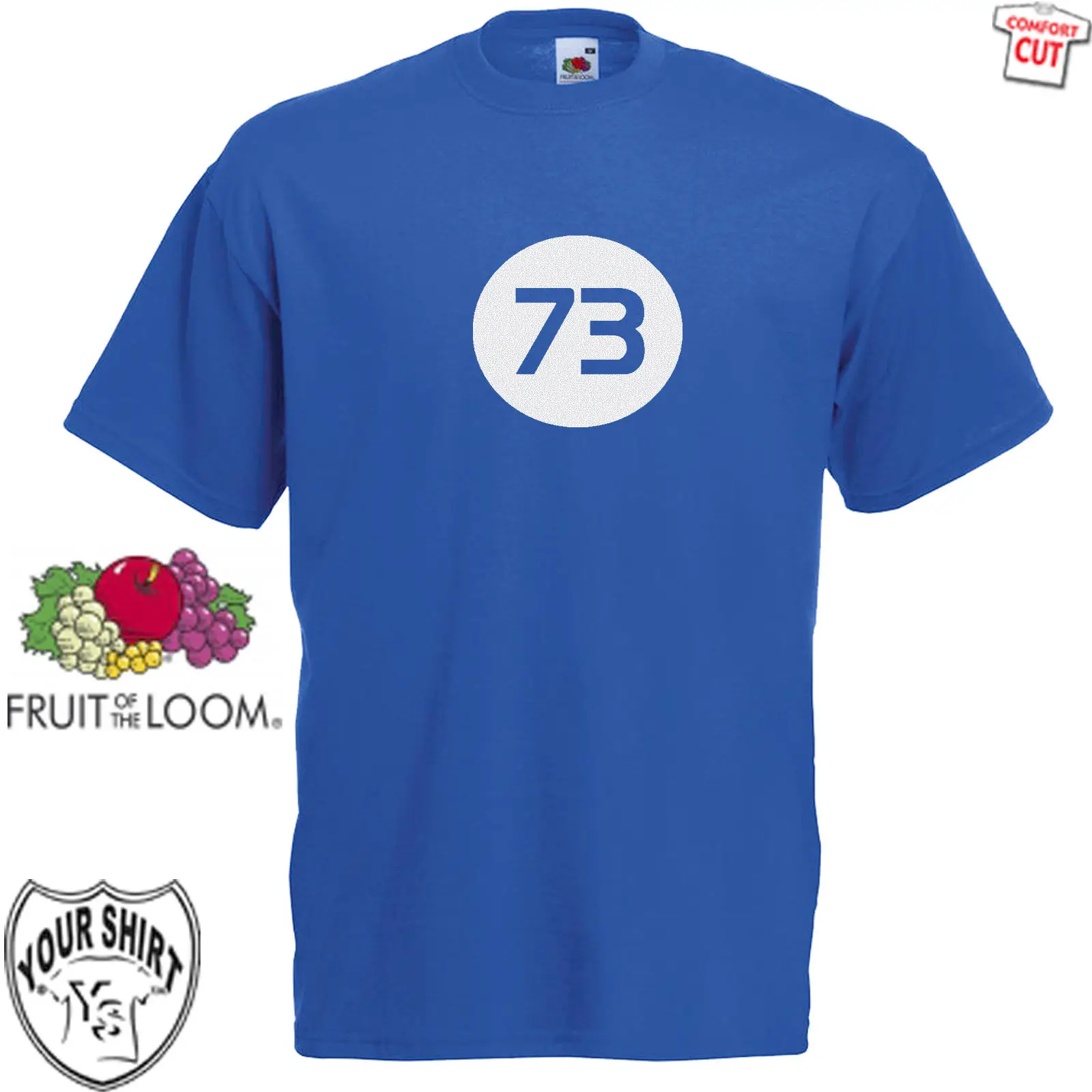 

73 Sheldon lieblingszahl S to 2XL NERD The Big Bang Theory Free shipping Harajuku Tops t shirt Fashion Classic Unique