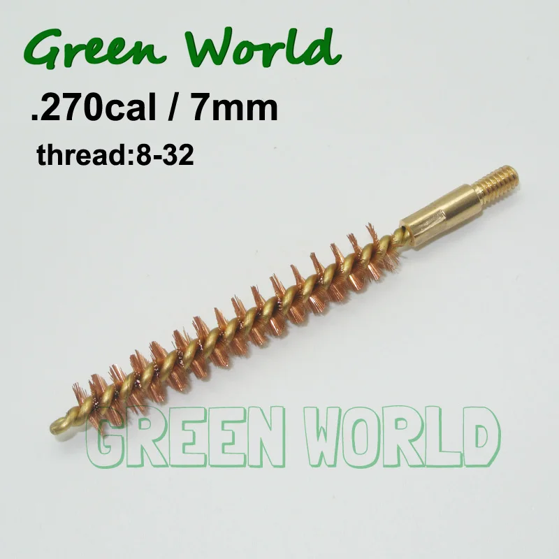 Green World 3 шт./лот. 22cal-. 35cal бронзовая Щетка с латунным держателем и сердечником, щетка для чистки ружья, блистерная посылка, нить 8-32