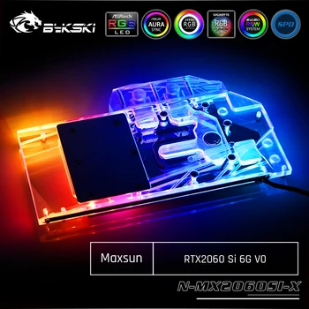 

Bykski N-MX2060SI-X, Full Cover Graphics Card Water Cooling Block, For Maxsun RTX2060 Si 6G V0, E-sports