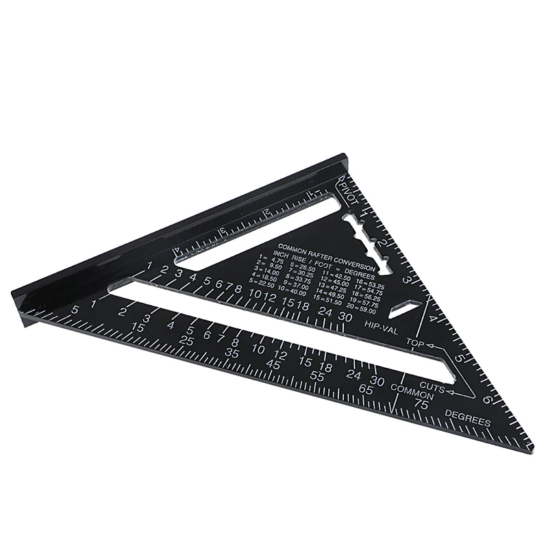 

7" System Black Aluminum Alloy Measure Speed Square Roofing Triangle Drop Shipping Support